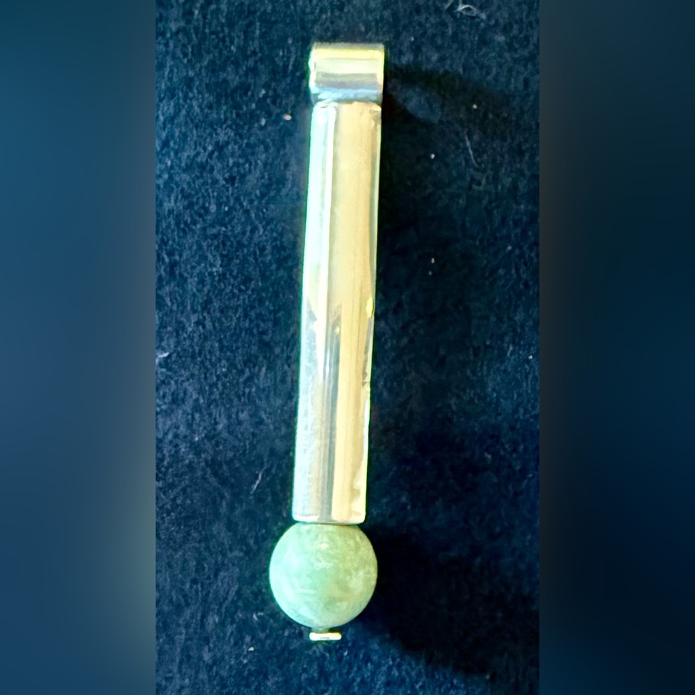 Sterling Silver Pendant with Green turquoise Stone